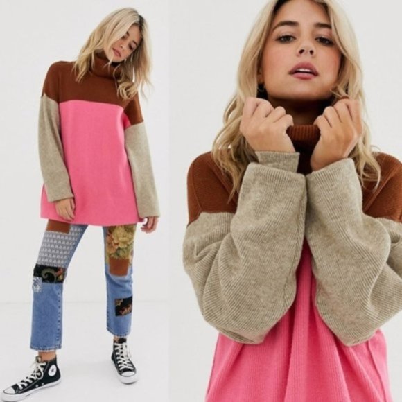 Free People Softly Structured Color Block Sweater - Picture 4 of 8